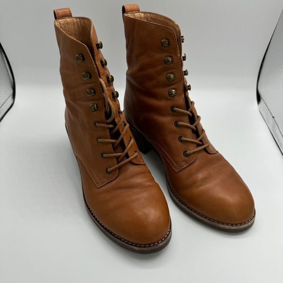 MADEWELL Patti Leather Lace-Up Boots Size 7 - Picture 4 of 6